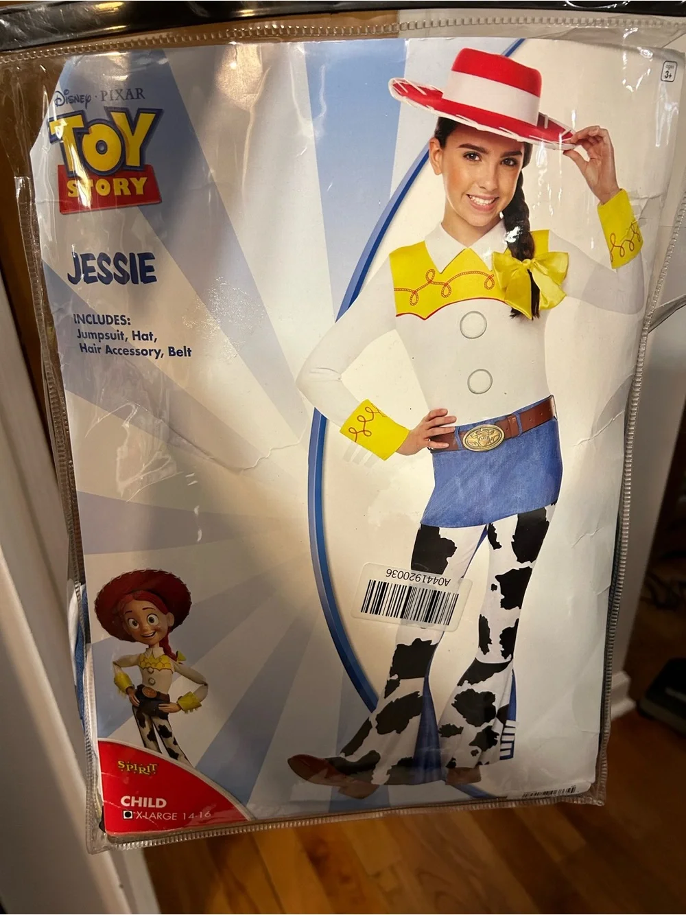 Disney Pixar Toy Story Jessie Kids Costume - Yellow, Blue & Cow Print
